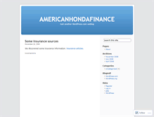 Tablet Screenshot of americanhondafinance.wordpress.com