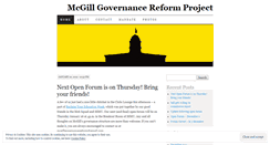 Desktop Screenshot of mcgillgovernancereform.wordpress.com