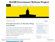 Tablet Screenshot of mcgillgovernancereform.wordpress.com