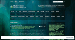 Desktop Screenshot of mylovenotes.wordpress.com
