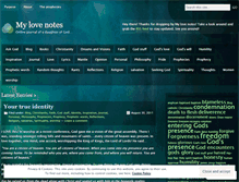 Tablet Screenshot of mylovenotes.wordpress.com