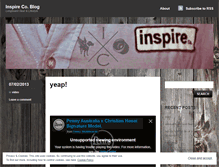 Tablet Screenshot of inspirecoblog.wordpress.com