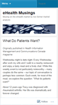Mobile Screenshot of ehealthmusings.wordpress.com