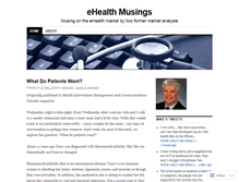 Tablet Screenshot of ehealthmusings.wordpress.com