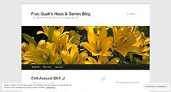 Desktop Screenshot of frauquak.wordpress.com