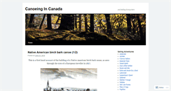 Desktop Screenshot of canoeingincanada.wordpress.com