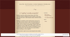 Desktop Screenshot of elitenotionsconcierge.wordpress.com