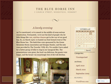 Tablet Screenshot of bluehorseinnvermont.wordpress.com