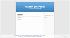 Desktop Screenshot of myspaceproxysites.wordpress.com