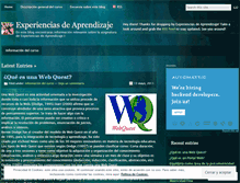 Tablet Screenshot of experienciasdeaprendizaje.wordpress.com
