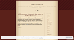 Desktop Screenshot of philomantis.wordpress.com