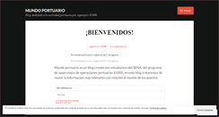 Desktop Screenshot of mundoportuario.wordpress.com