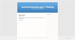 Desktop Screenshot of icanhazcheeseburger.wordpress.com