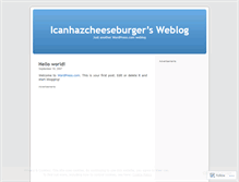 Tablet Screenshot of icanhazcheeseburger.wordpress.com