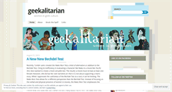 Desktop Screenshot of geekalitarian.wordpress.com