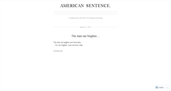 Desktop Screenshot of americansentence.wordpress.com