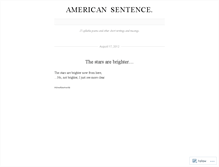 Tablet Screenshot of americansentence.wordpress.com