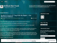 Tablet Screenshot of brilliantbuttrash.wordpress.com