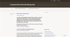 Desktop Screenshot of compareinternationalcallingcards.wordpress.com