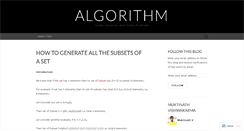 Desktop Screenshot of algorithm3.wordpress.com