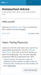 Mobile Screenshot of homeschooladvice.wordpress.com