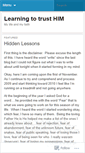 Mobile Screenshot of learningtotrusthim.wordpress.com