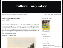 Tablet Screenshot of culturalinspiration.wordpress.com