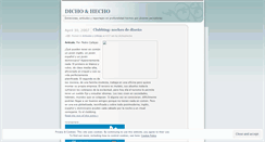 Desktop Screenshot of dichoyhecho.wordpress.com