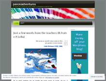 Tablet Screenshot of pavoniadventures.wordpress.com