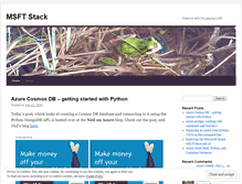 Tablet Screenshot of msftstack.wordpress.com