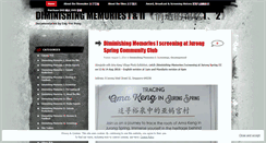 Desktop Screenshot of diminishingmemories.wordpress.com