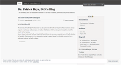 Desktop Screenshot of drpatrickbaysdo.wordpress.com