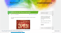 Desktop Screenshot of mykinect.wordpress.com
