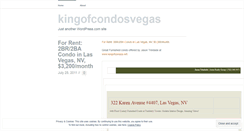 Desktop Screenshot of kingofcondosvegas.wordpress.com