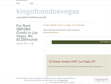 Tablet Screenshot of kingofcondosvegas.wordpress.com
