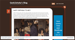 Desktop Screenshot of geek2sheke.wordpress.com
