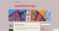 Desktop Screenshot of buriedinscraps.wordpress.com