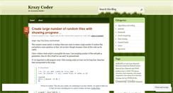 Desktop Screenshot of krazycoder.wordpress.com