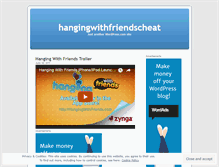 Tablet Screenshot of hangingwithfriendscheat.wordpress.com