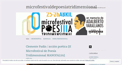 Desktop Screenshot of microfestivaldepoesiatridimensional.wordpress.com