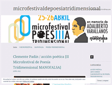 Tablet Screenshot of microfestivaldepoesiatridimensional.wordpress.com