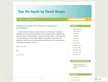 Tablet Screenshot of eyeonapple.wordpress.com