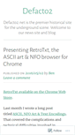 Mobile Screenshot of defacto2.wordpress.com