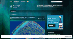 Desktop Screenshot of mayanya.wordpress.com