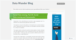Desktop Screenshot of datawunder.wordpress.com