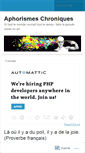 Mobile Screenshot of aphorismeschroniques.wordpress.com
