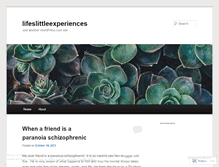 Tablet Screenshot of lifeslittleexperiences.wordpress.com