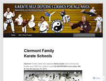 Tablet Screenshot of clermontfamilykarateschools.wordpress.com