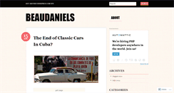 Desktop Screenshot of beaudaniels.wordpress.com