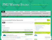 Tablet Screenshot of pnuwritingstudio.wordpress.com